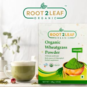 Organic Wheat Grass Powder 128 Gm