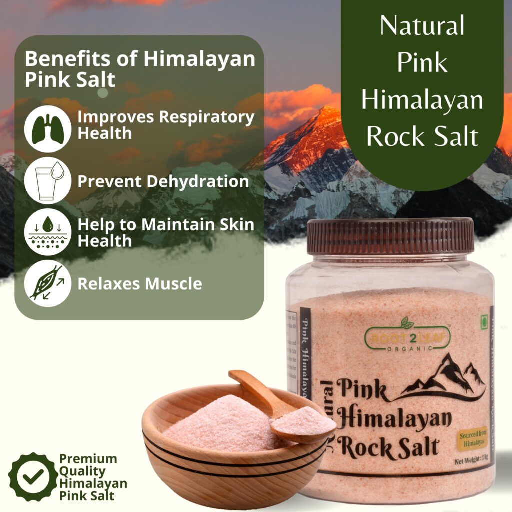 Himalayan Pink Rock Salt (Sendha Namak) 1kg | Root2leaf Organic